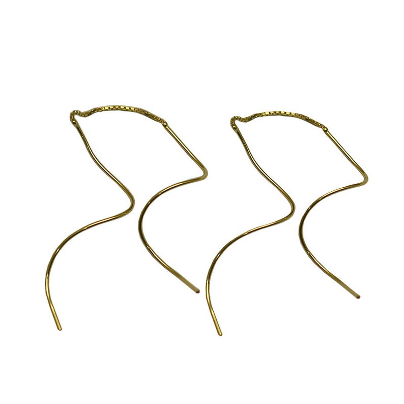 Sterling Silver Threader Earrings Long Chain Threader Earrings Bar Earrings Jewelry sets Earring ID37547