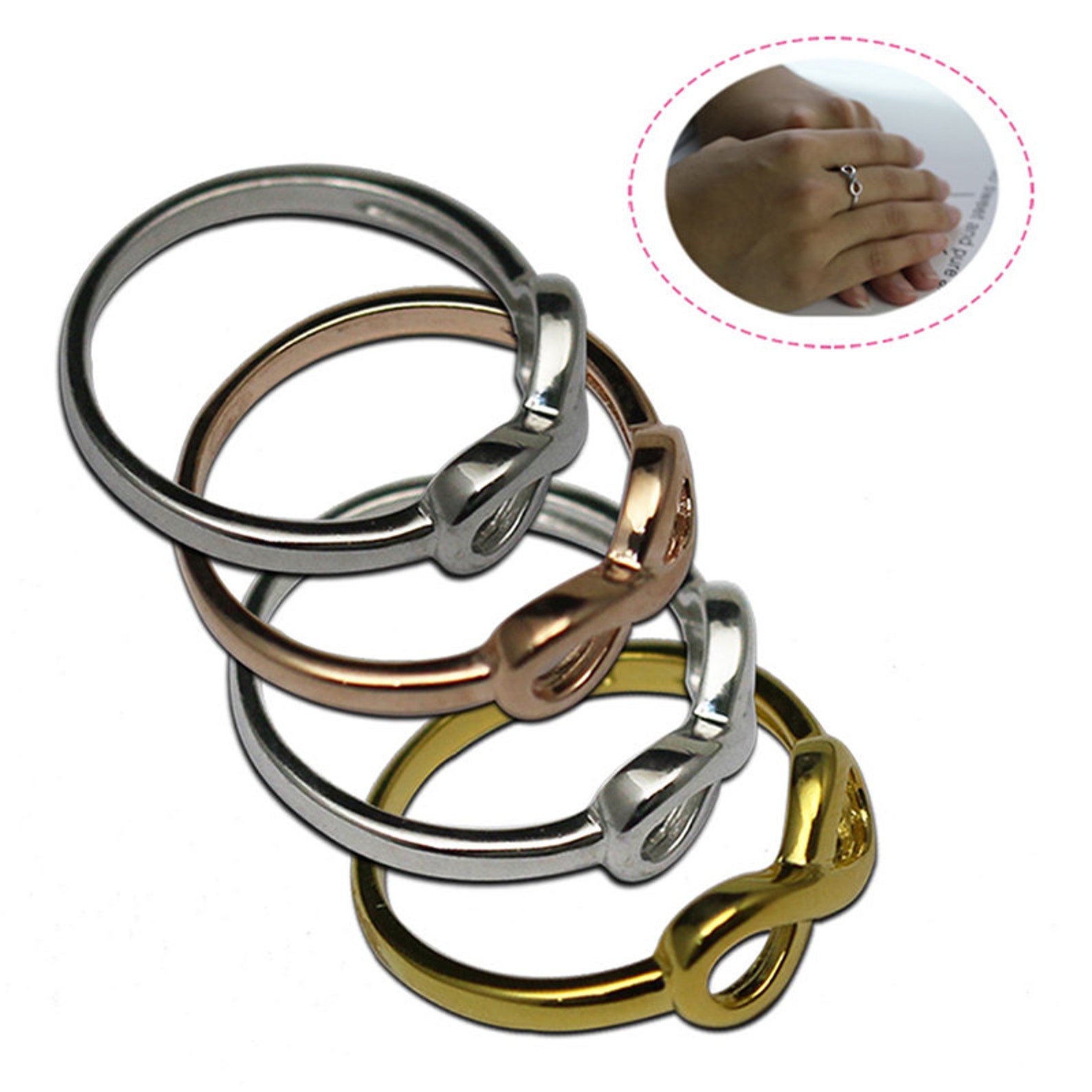 Infinity Rings 925 Silver Ring for Women Unique Silver Rings Etsy