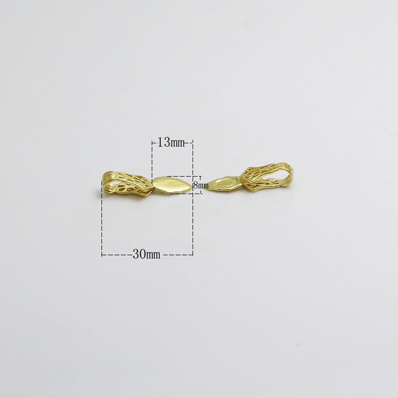 Glue on Pendant Bails for Pendant Making Brass Jewelry Flat Etsy