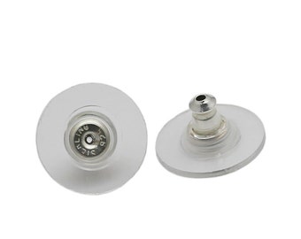 Earring Components Sterling Silver Comfort Clutch Earring Backs Earnuts Earring Stoppers for Stud Earrings ID 34951