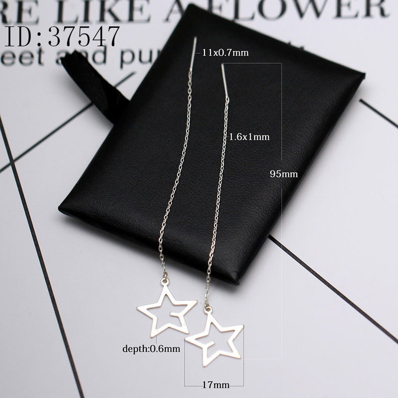 Sterling Silver Threader Earrings Long Chain Threader Earrings Bar Earrings Jewelry sets Earring ID37547