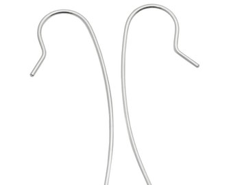 Long Ear Wire Earring Hooks 925 Sterling Silver 18 Gauge Ear Hooks DIY Jewelry Supplies ID 34932