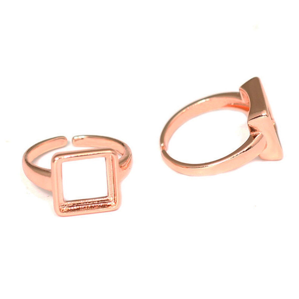 Square Bezel Ring Blanks Fit 10 Mm Ring Settings Bezel Setting Etsy