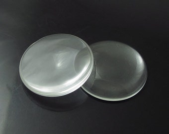 18mm Round Clear Glass Cabochons, no textile, transparent, perfict for handmade jewelry  50pcs NOBS12343