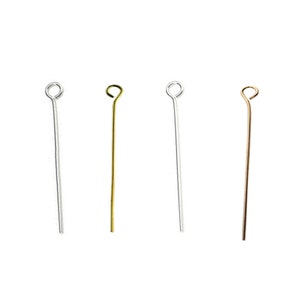 Hot sale 925 Sterling silver Eyepin,100 pcs of sterling silver Eye Pin 19mm long NOBS24967S image 4