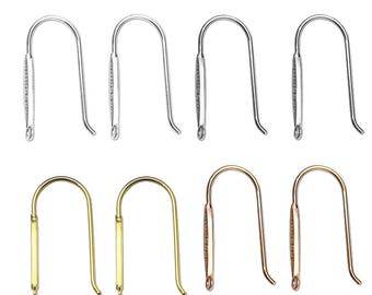 925 Sterling Silver Earring Hooks Zircon Earring Backs for Making Earrings French Hook Ear Wire Earring Findings Wholesale ID 27908