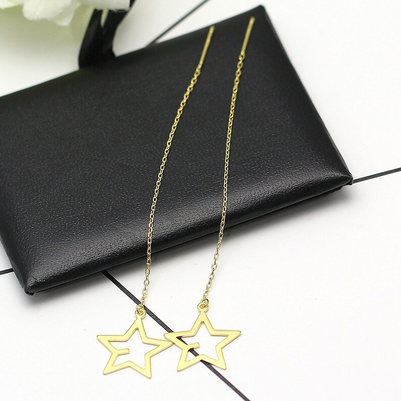 Sterling Silver Threader Earrings Long Chain Threader Earrings Bar Earrings Jewelry sets Earring ID37547