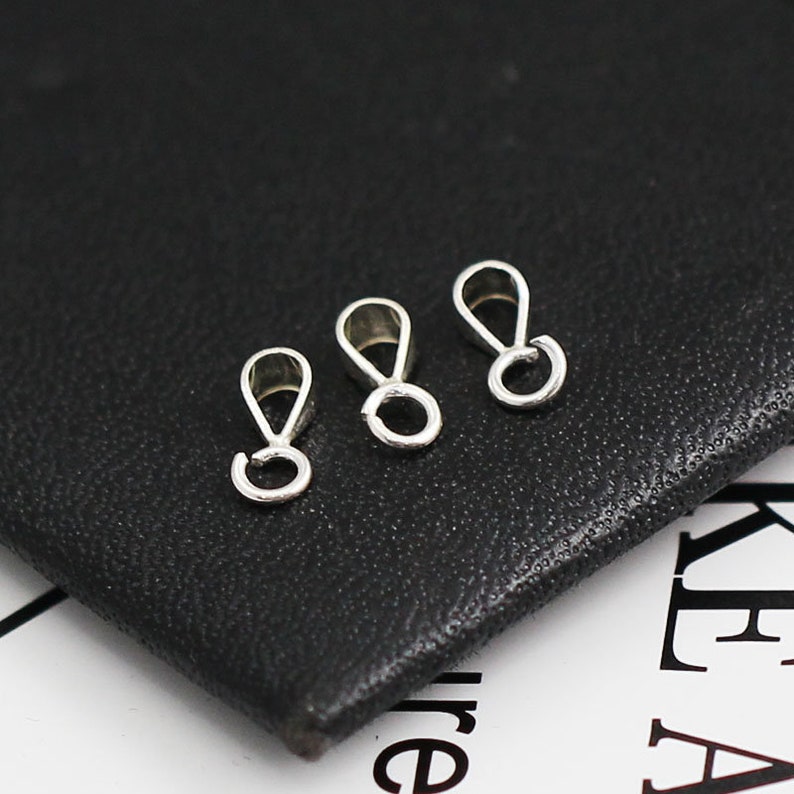 Sterling Silver Pendant Bail Tiny Pendant Bails Open Rings Etsy