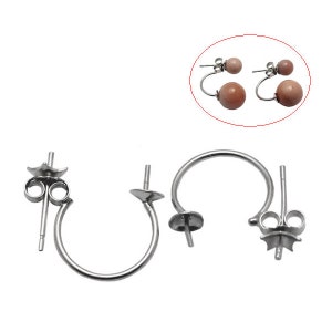 Double Sided Earring Findings  925 Sterling Silver Front Back Stud Earring Components DIY Gift for Bridesmaids ID 33354