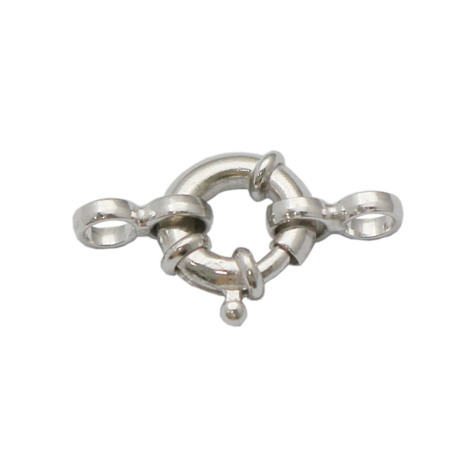 925 Sterling Silver Spring Ring Clasp With Open Jump Ring Etsy