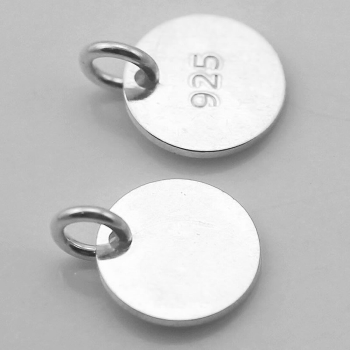 925 Sterling Silver Stamping Blanks Flat Round Blank Tag Etsy