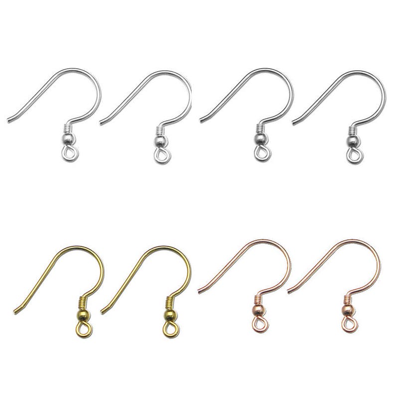 DIY Jewelry Round Ear Wires Sterling Silver Earring Findings Artisan Made