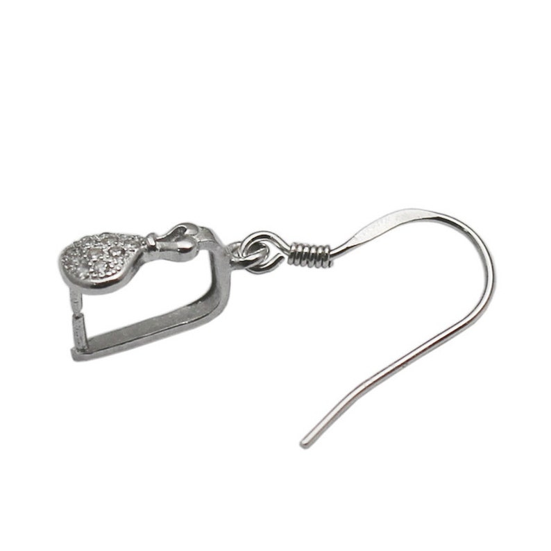 925 Sterling Silver Jewelry Findings Earring Hook Pinch Bail Etsy