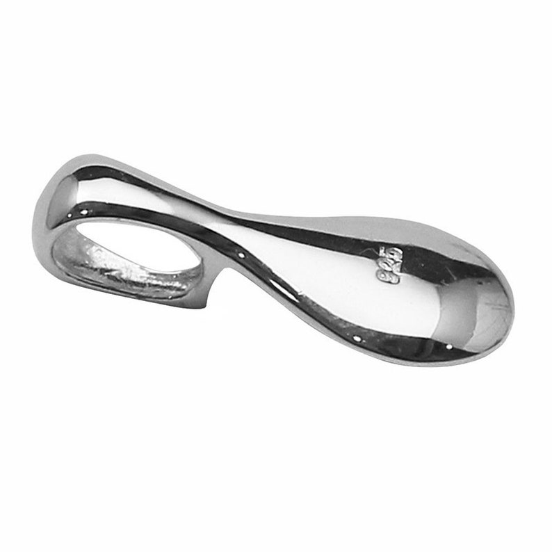 925 Sterling Silver Pendant Bail Jewelry Findings Glueon Flat Etsy