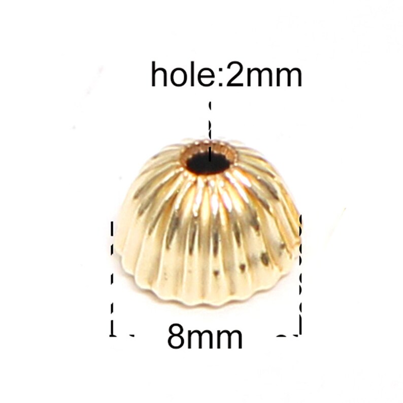 Gold Filled Bead End Caps for Jewelry Making Findings Etsy