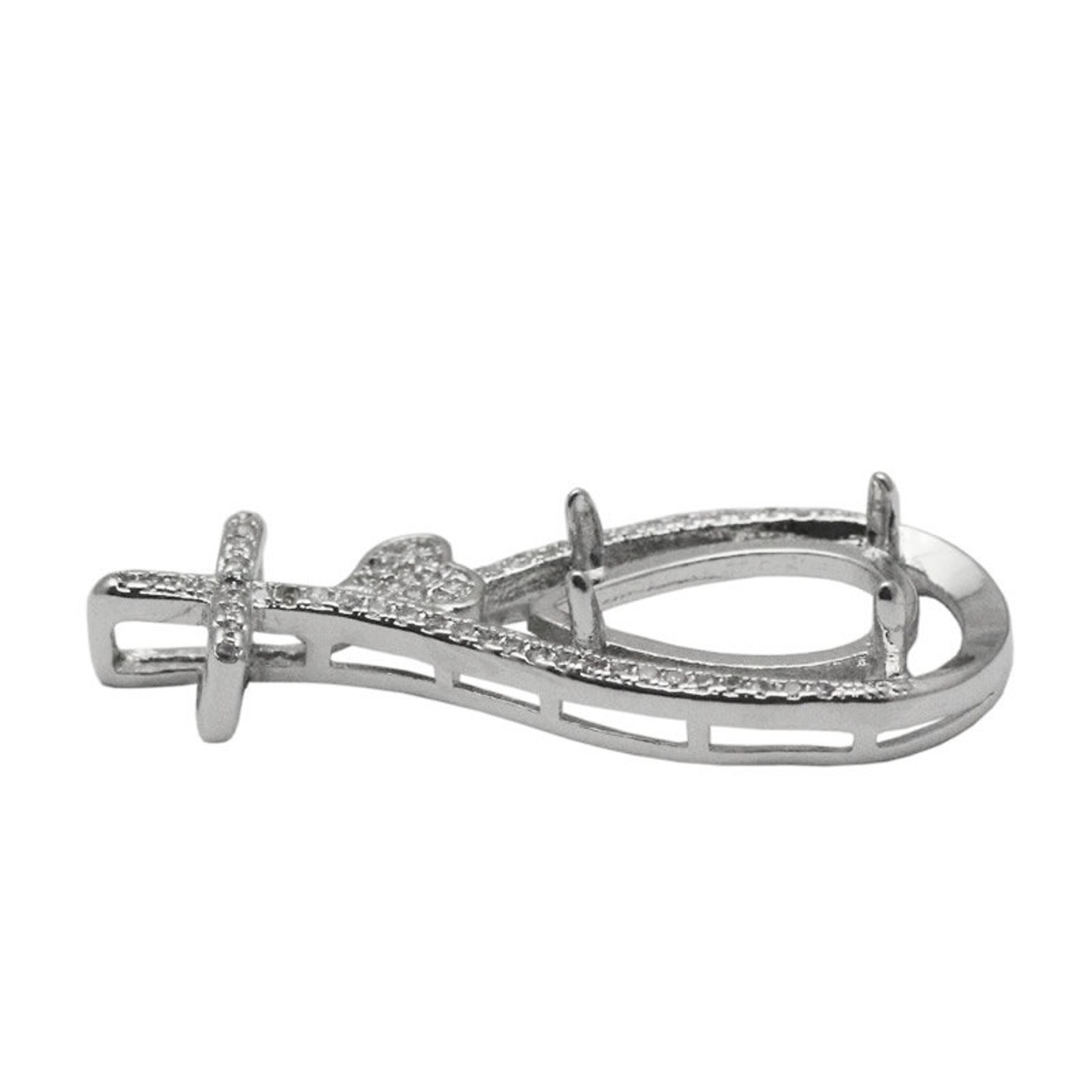 Sterling Silver Blank Pendant Cabochon Setting Tray Women Etsy