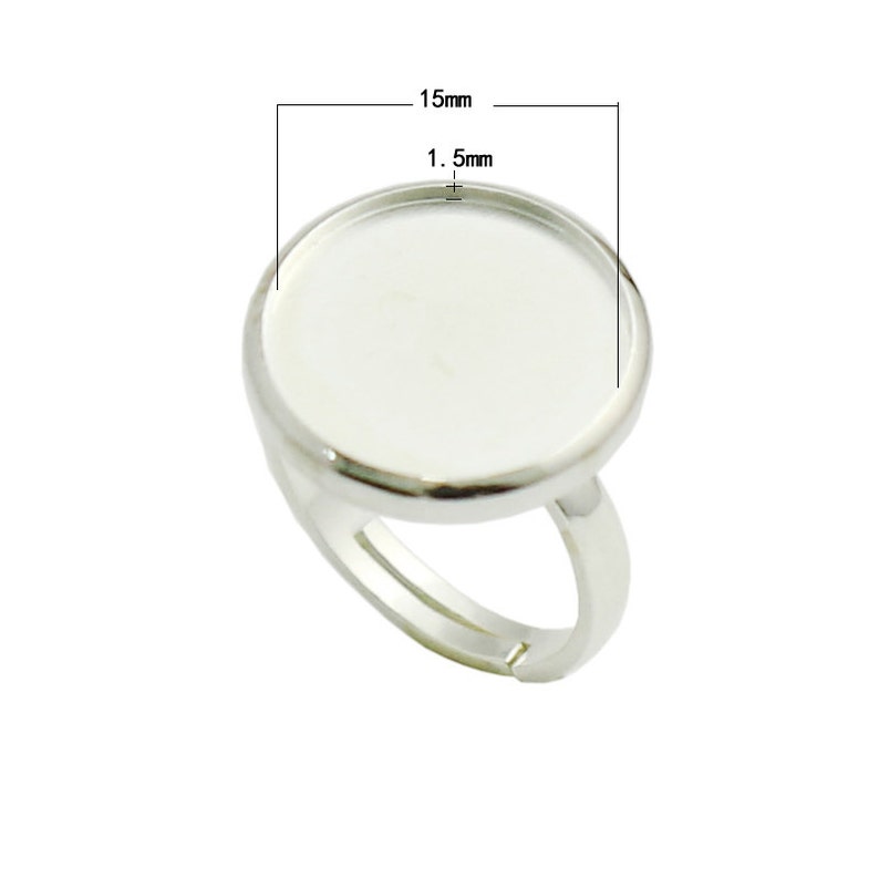 sterling silver bezel ring blank