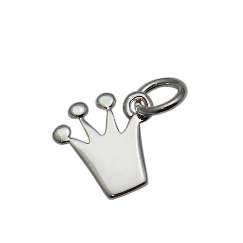 Crown Charms 925 Sterling Silver Bracelet Charms Tiny Pendant Etsy