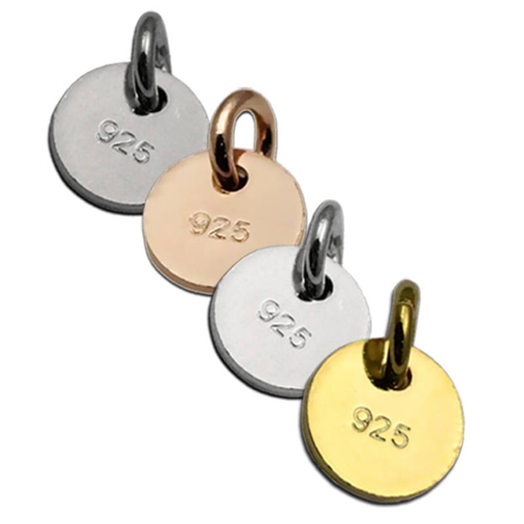 925 Sterling Silver Stamping Blanks Flat Round Blank Tag Etsy