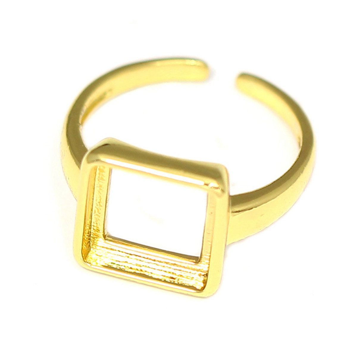 Square Bezel Ring Blanks Fit 10 Mm Ring Settings Bezel Setting Etsy