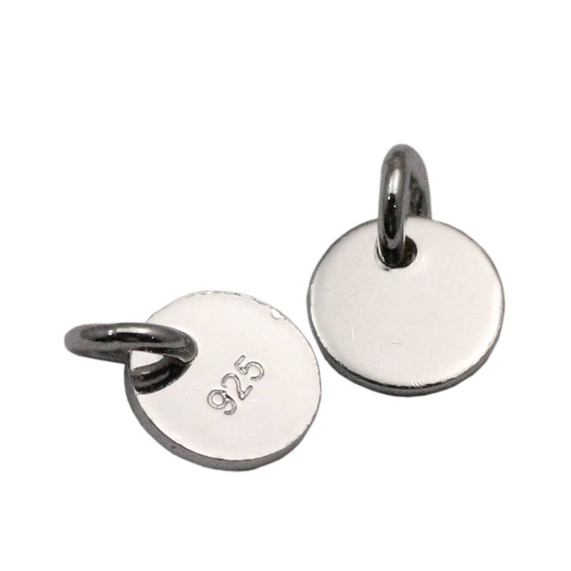 925 Sterling Silver Stamping Blanks Flat Round Blank Tag Etsy