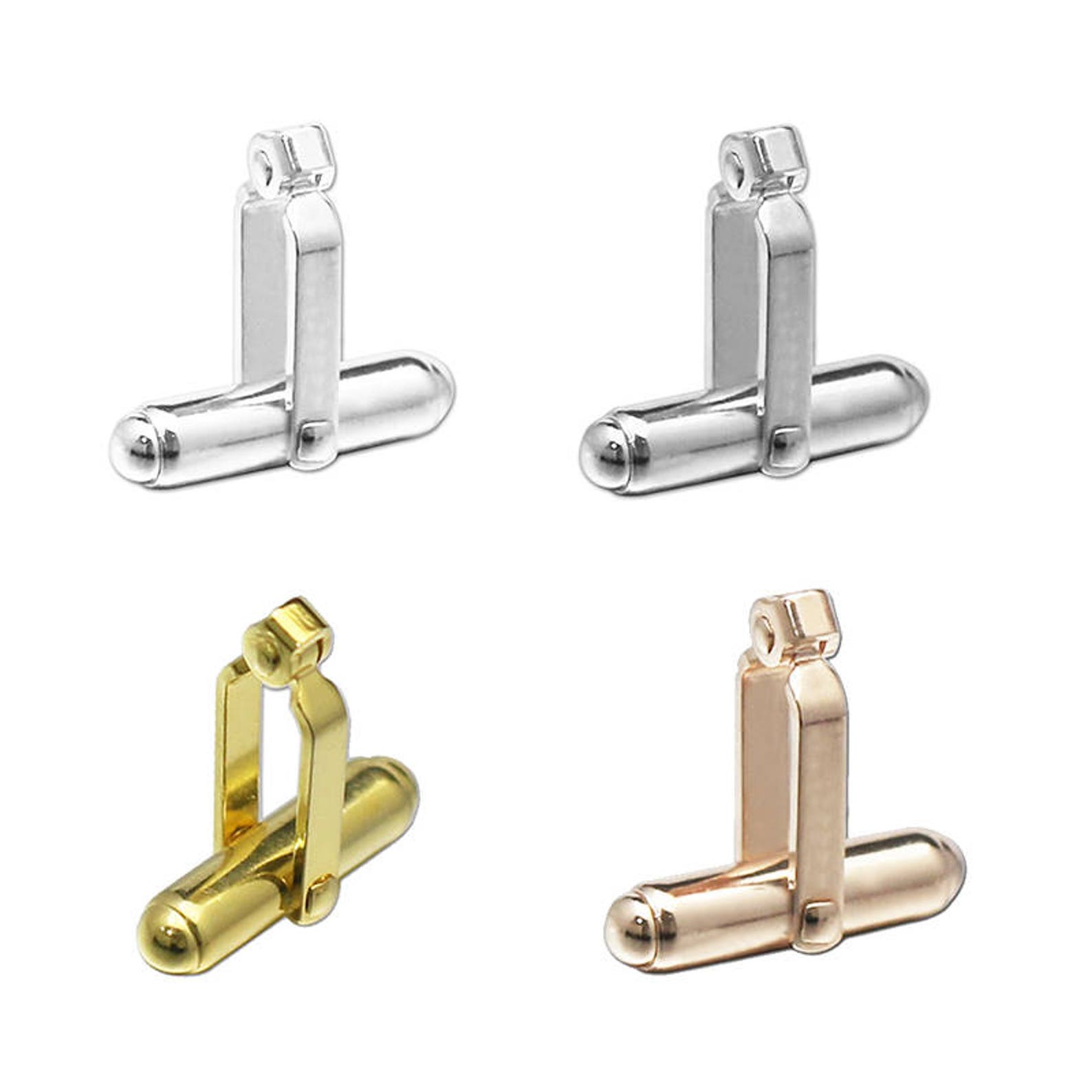 Mens cufflink Backs for Beading 925 Sterling Silver Cufflink Etsy