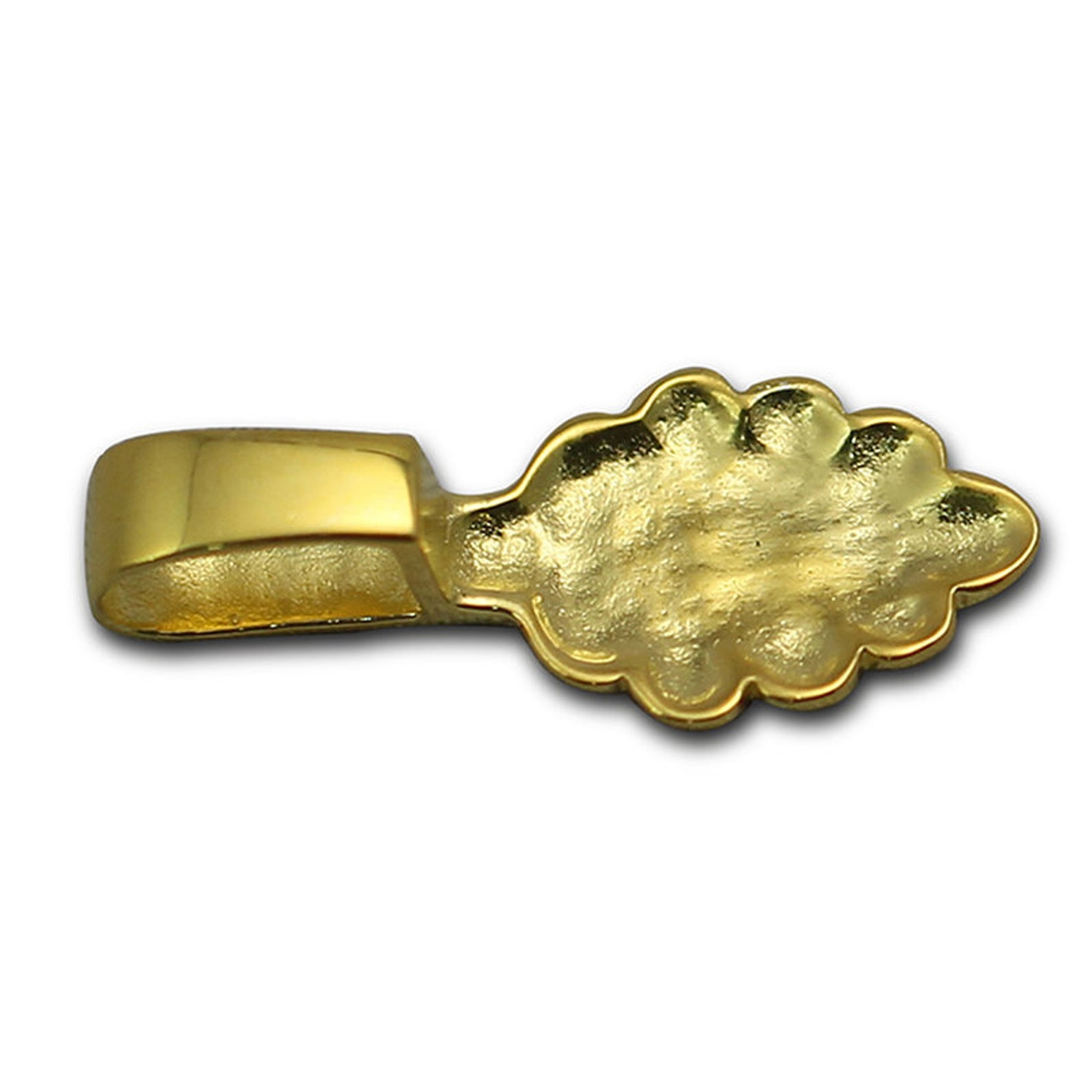 925 Sterling Silver Leaf Glueon Flat Pad Bails Jewelry Etsy