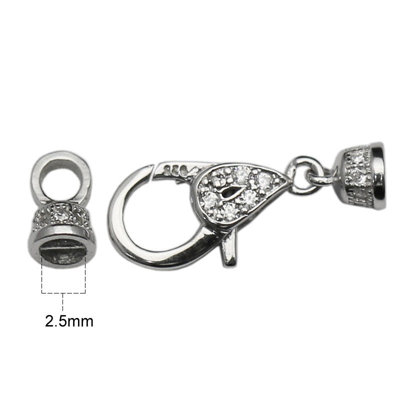 Bracelet End Caps Sterling Silver Lobster Claw Clasp Jewelry Etsy