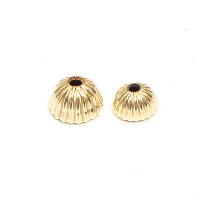 Gold Filled Bead End Caps for Jewelry Making Findings Etsy