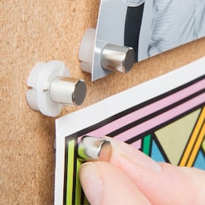 Magnetacks Magnetic Push Pin Photo and Poster Hangers