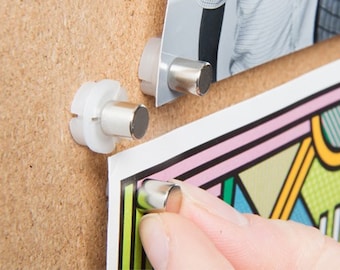 Magnetacks Magnetic Push Pin Photo and Poster Hangers