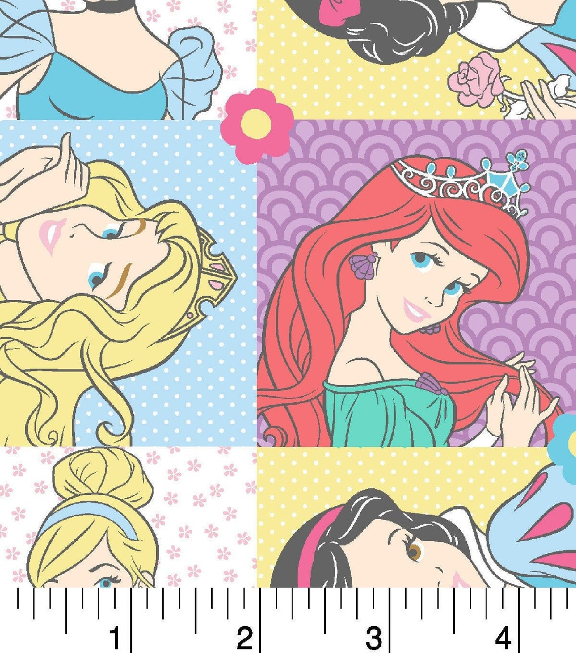 Princesses Disney FLANNEL Fabric 100% Cotton Storytelling - Etsy