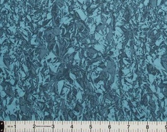 Faux Crinkle Texture Teal 100% Cotton Fabric by the yard - Keepsake Calico