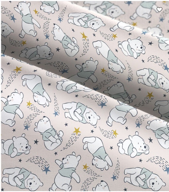 Disney Winnie The Pooh Classic Collection Pooh Chamomile 100% Cotton Fabric  by The Yard 