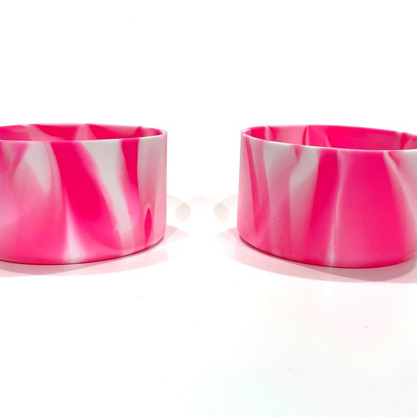 Hot Pink Marble Silicone rubber boot coaster finisher for custom 30oz & 40oz tumbler