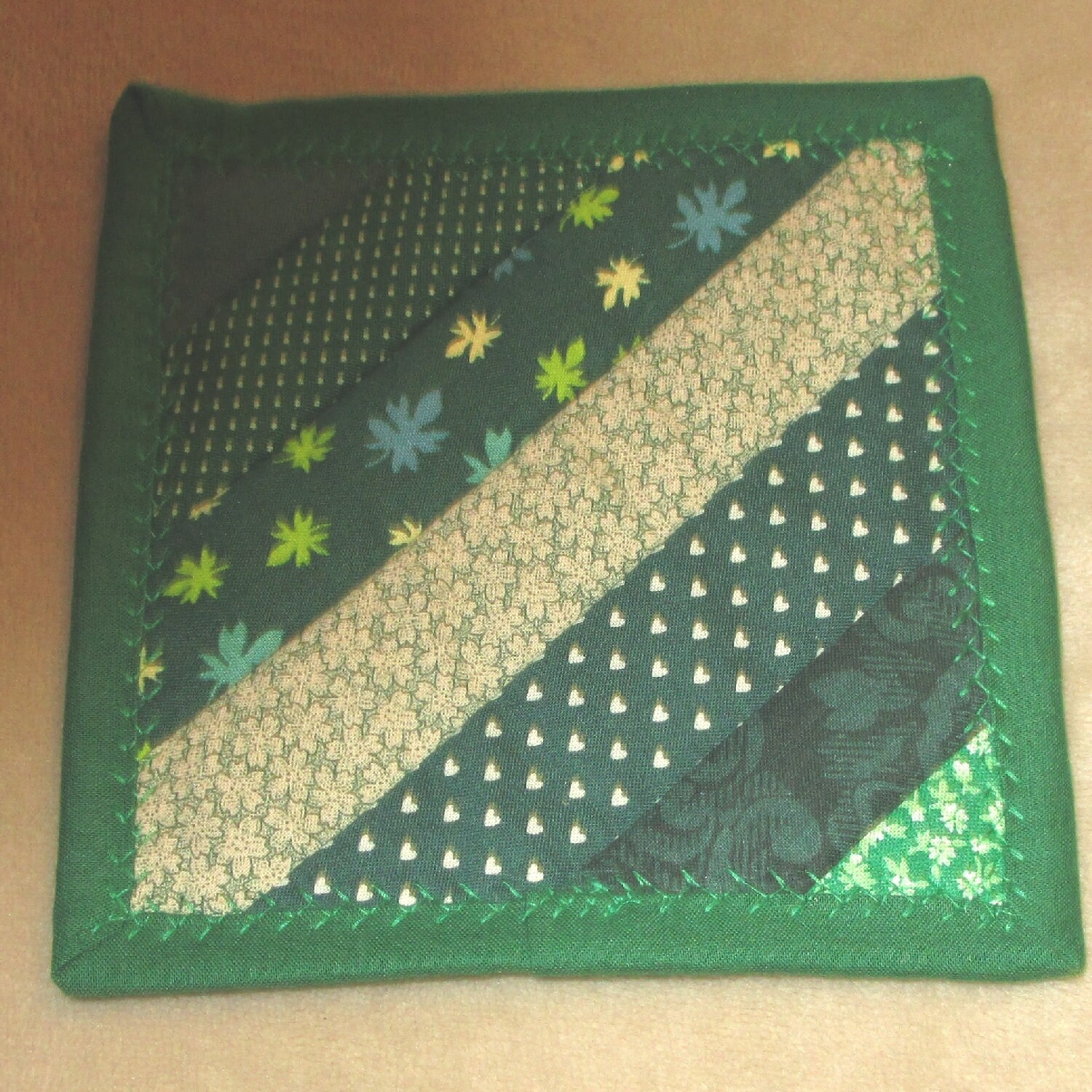 MUG MATS Mug Rugs Coasters Green Home Décor Kitchen Etsy