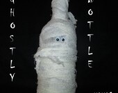 HALLOWEEN GHOST MUMMY Bottle Spooky Home Holiday Décor Gift Item