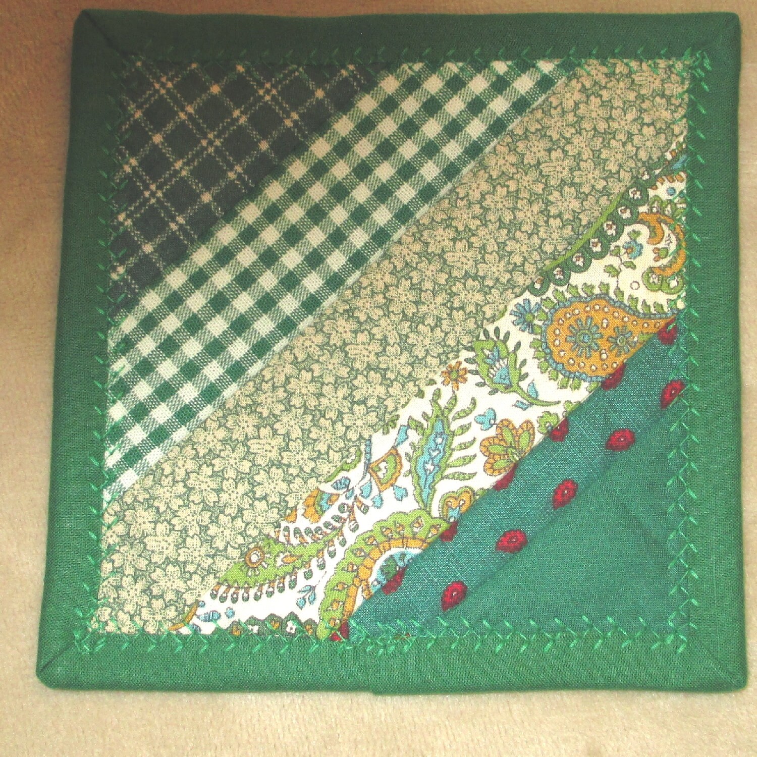 MUG MATS Mug Rugs Coasters Green Home Décor Kitchen Etsy