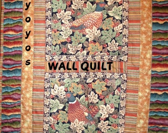 WALL QUILT, Pheasants, Wall Art, Table Runner, Autumn, Home Décor, Holiday Accent, Hostess Gift, Fathers Day, Country Décor
