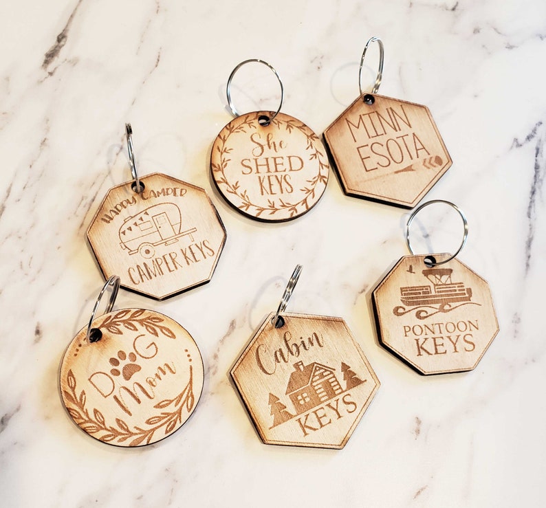 She Shed Key Chain Wood Key Chain Key Chain Accessories She Etsy