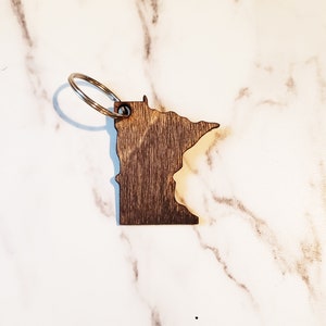 Minnesota Keychain, Wood Key Chain, Key Chain Accessories, Minnesota