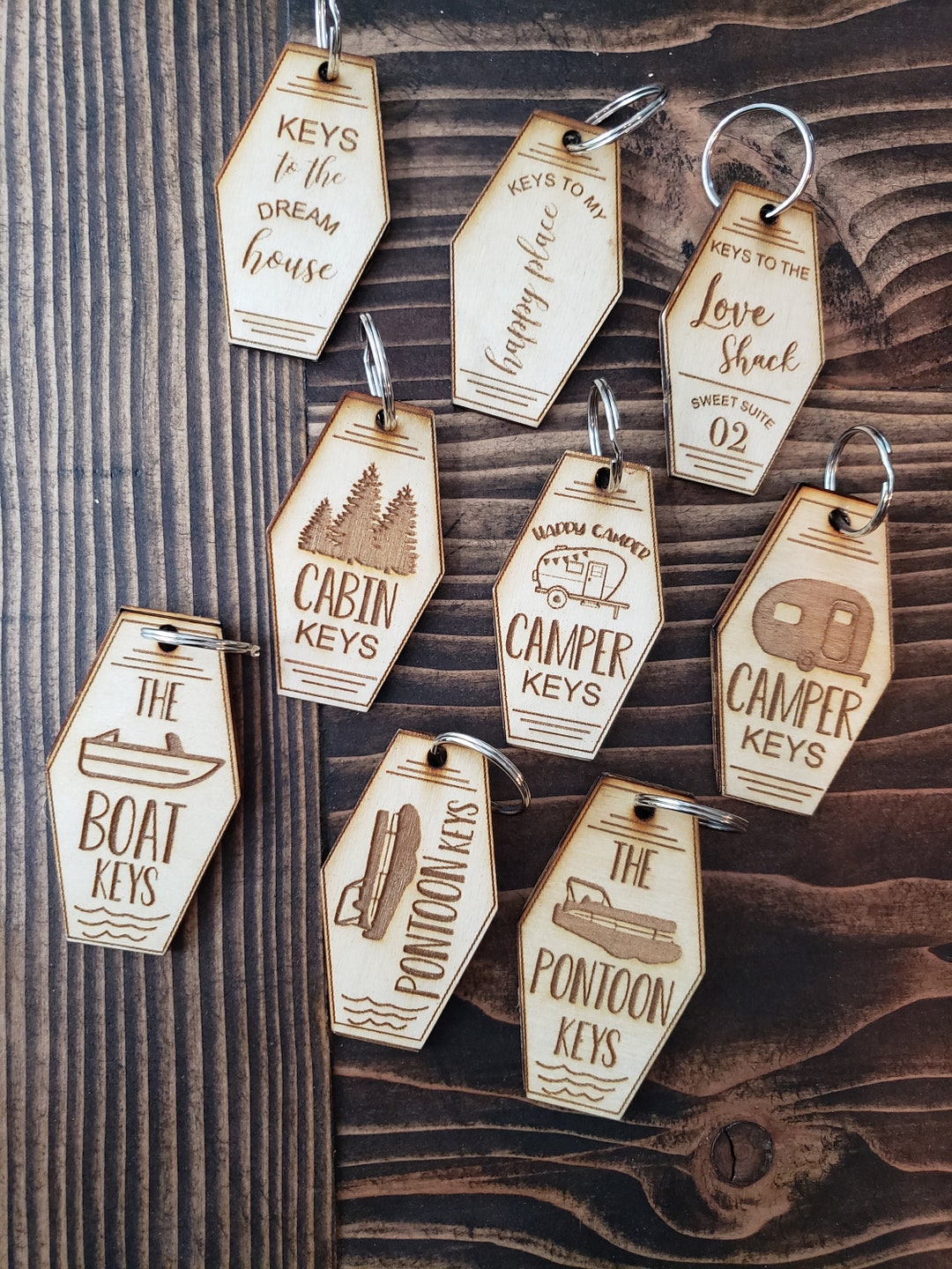 Custom Wood Key Chains, Any Saying, Any Design - Etsy