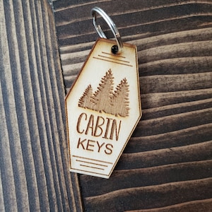 Cabin Keys, Wood Key Chain, Key Chain Accessories, The Cabin
