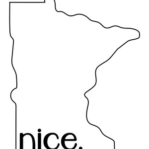 MN Nice, Minnesota Nice SVG, Minnesota JPG, North Clipart, MNCut Bestanden Voor Silhouet, Glowforge Bestand, Bestanden voor Cricut, Vector, Svg, Png
