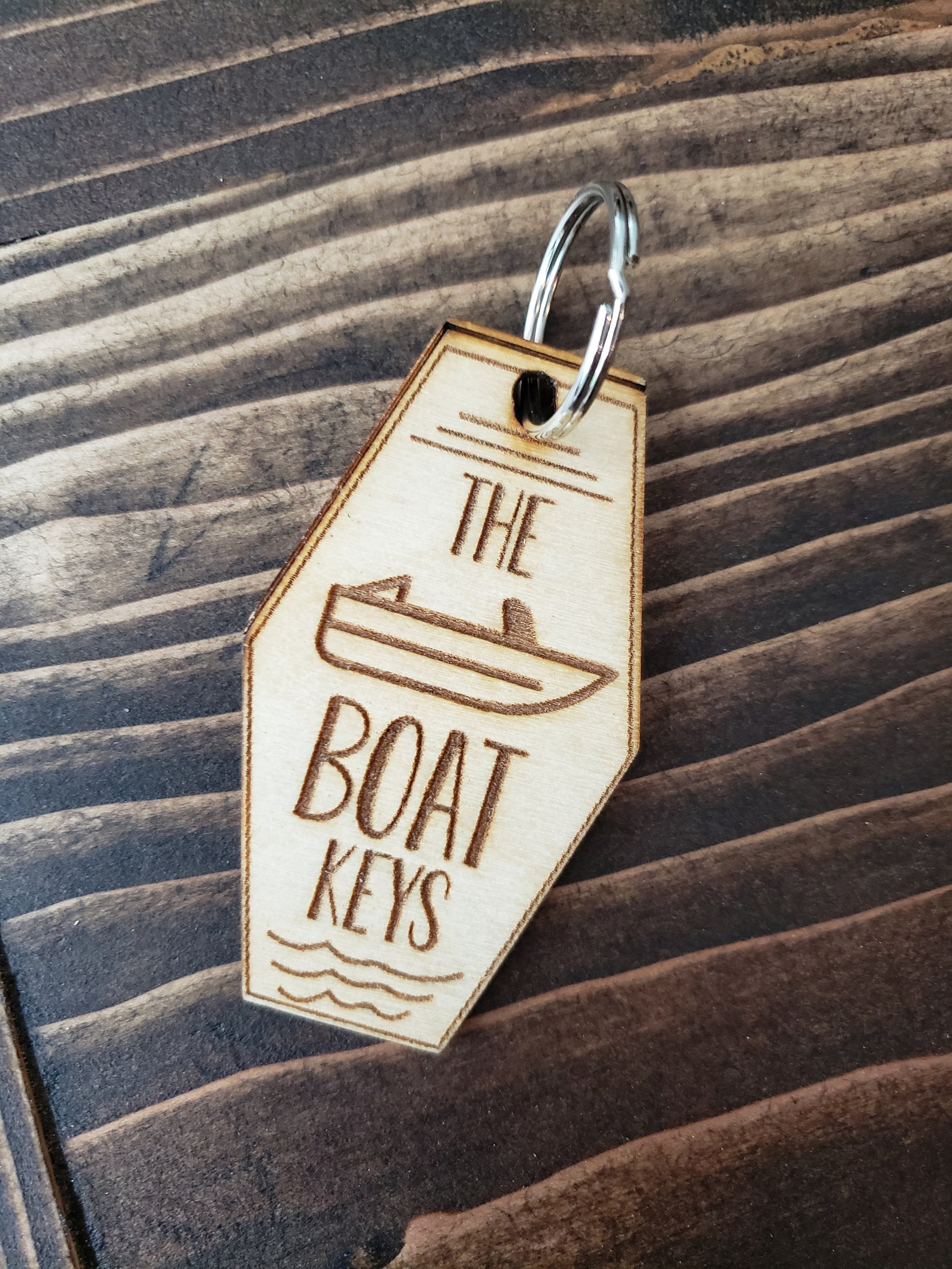 The Boat Keys Wood Key Chain Boat Key Accessories Etsy