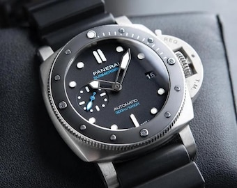 Refurbished Panerai Black Dial Men's Wristwatch 42mm