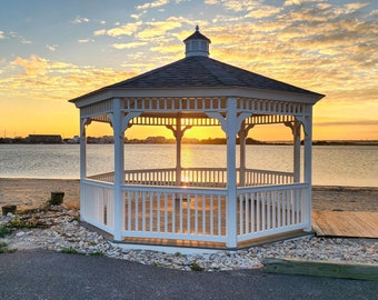 The Golden Gazebo Sunset by Richard Pasquarella