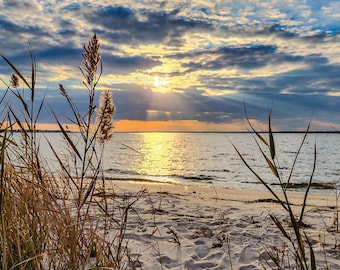 Beachway to Heaven - Lavallette Bay Sunset by Richard Pasquarella