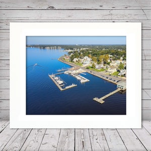 Island Heights Gazebo & Yacht Club I by Richard Pasquarella Matted Print