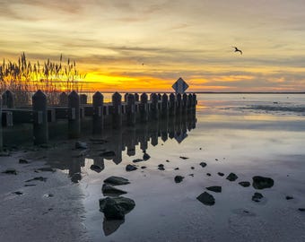 Lavallette Bay Sunset Photograph: New Jersey Coastal Art